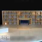 Mueble de TV con estante para libros