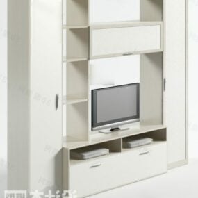 Beige Painted Tv Cabinet 3d model