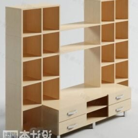 Tv Cabinet With Shelf Set 3d model