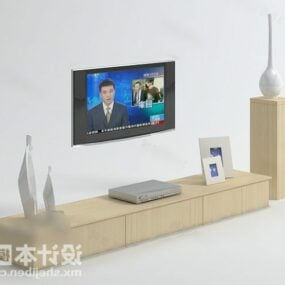Decorative Tv Cabinet With Television 3d model