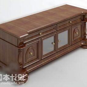 American Classic Wooden Tv Cabinet 3d model