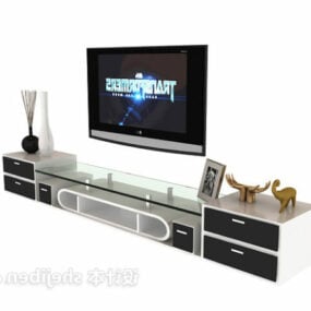 Smart Tv con soporte para gabinete modelo 3d
