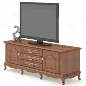 Decorative Tv Cabinet With Television V1 3d model