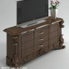 Wood Tv Cabinet European Style