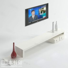 Minimalist White Tv Cabinet 3d model