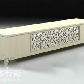 Tv Cabinet Carving Style 3d model