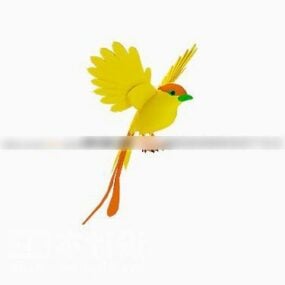 Yellow Bird Animal V1 3d model