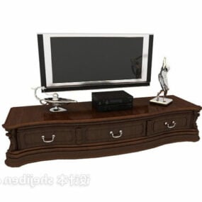 Asian Wooden Tv Cabinet 3d model