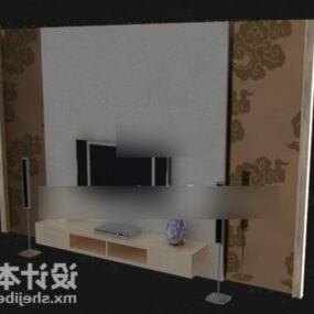Tv Cabinet Background 3d model