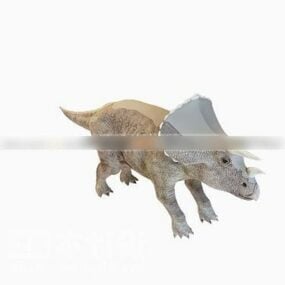 野生のトリケラトプス恐竜 3D モデル