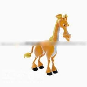 Dibujos animados caballo animal personaje modelo 3d
