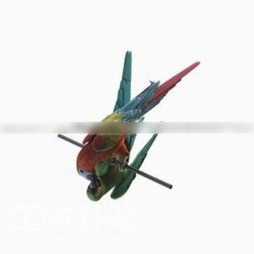 Parrot Bird Animal 3d-modell