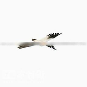 דגם תלת מימד של אווז מעופפת בעלי חיים