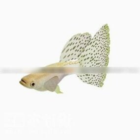 3д модель аквариумной рыбки-животного