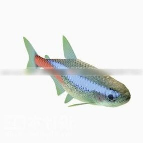 Model 3D neonowej ryby Tetra