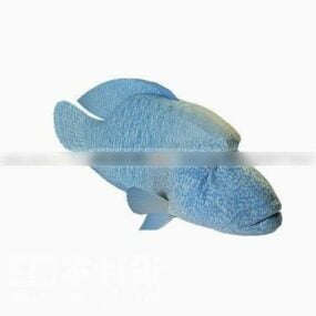 Model 3D ryb Koi w stawie