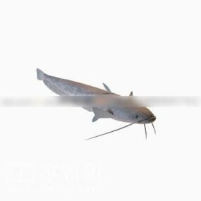 3д модель воздушно-дышащей рыбы-сома