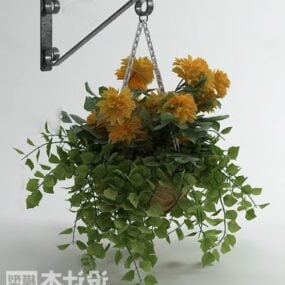 3д модель подвесного садового горшка для растений