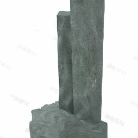 Stone Sculpture In Garden 3d model
