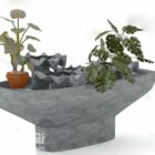 Supporto in pietra per bonsai da giardino