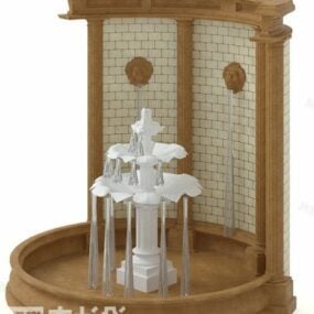 Garden Stone Fountain 3d-modell
