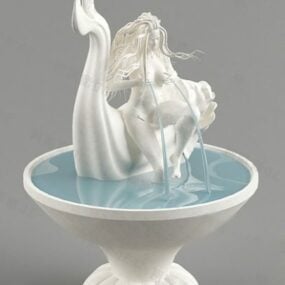 Model 3d Patung Mermaid Fountain