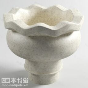 3д модель каменной вазы декоративной