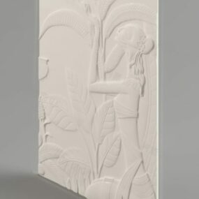 Carving väggdekor 3d-modell