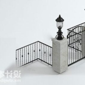 Iron Door With Handrail 3d model