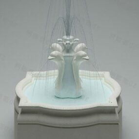 Model 3D miejskiej fontanny wodnej