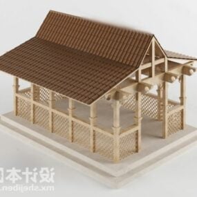 Landschaftsasiatisches Pavillon-3D-Modell