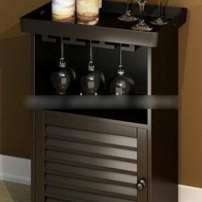 Wine Cabinet Furniture 3d model