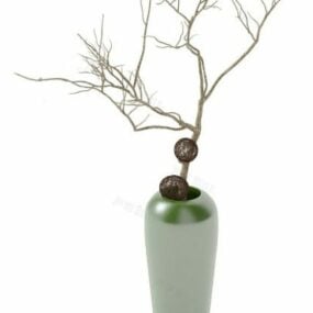Potted Dry Branches 3d model