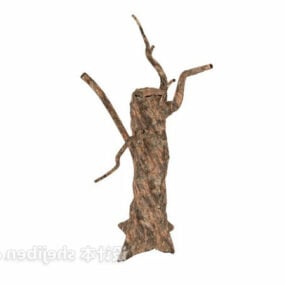Model 3D suchej gałęzi drzewa