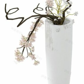 High Vase Pot Plant 3d model