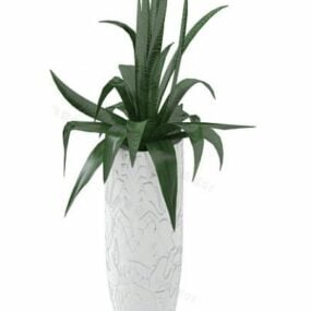 Office Leaf Potted Plant 3d model