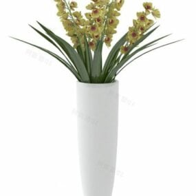 European Vase Flower Plant 3d model