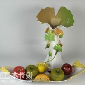 Mô hình 3d trang trí đĩa trái cây