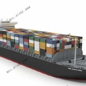 3D model velké nákladní kontejnerové lodi