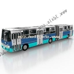 اتوبوس شهری آبی مدل سه بعدی
