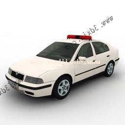 Model 3D zabytkowego samochodu policyjnego