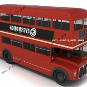 Red Double Decker Bus V1 3d model