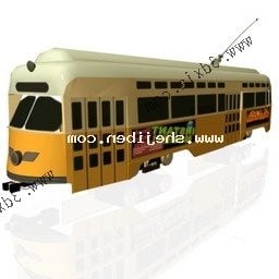 Green Train Caboose 3d model