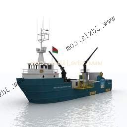 3D model střední nákladní lodi