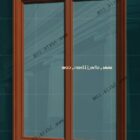 シンプルな木製窓