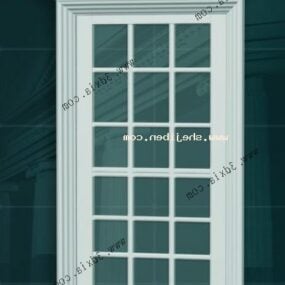 Door Window Glass Panel With Frame Decoration 3d model