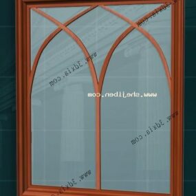 Decorative Window Wooden Frame 3d model
