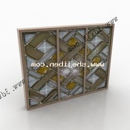 Window Solid Wooden 3d model