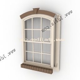 3d модель вікна в західному стилі