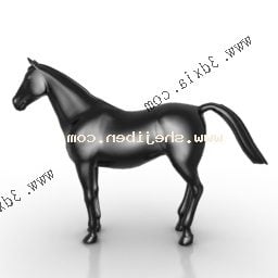 Black Horse Sculpture 3d model